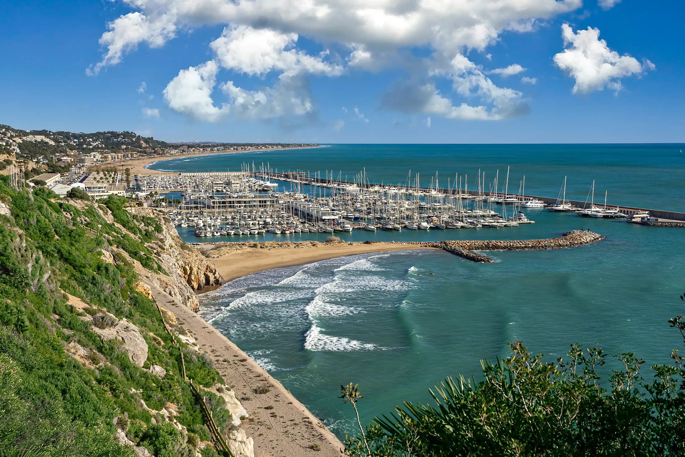 Vista aérea del litoral de Castelldefels